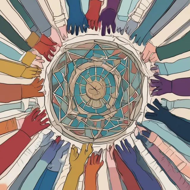 Image of global hands weaving a tapestry symbolizing the connection between developed and developing economies
