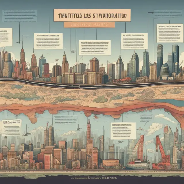 An illustration of economic theories unfolding through time: mercantilism, economic nationalism, linear growth stages, and structural-change theory.
