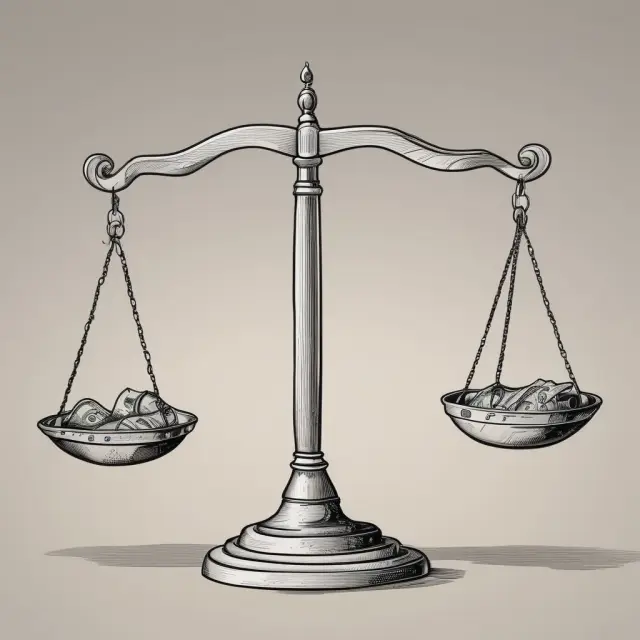 An image of a scale balancing EBIT on one pan and EPS on the other, illustrating Degree of Financial Leverage in finance.