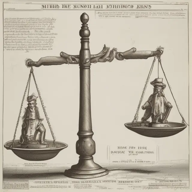 Ancient scale with 