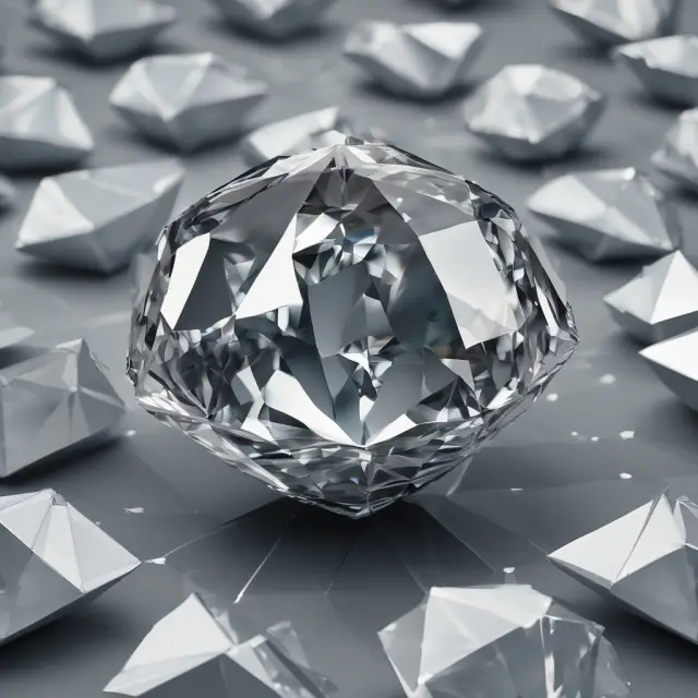 A cosmic arrangement of diamond fragments echoing the Dow Jones Industrial Average