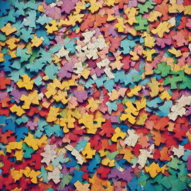 A metaphorical puzzle representing the fluctuating values of digital currencies