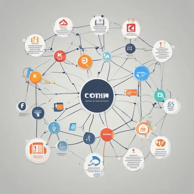 A dynamic network of sources, receivers, and channels illustrating the intricacies of digital marketing