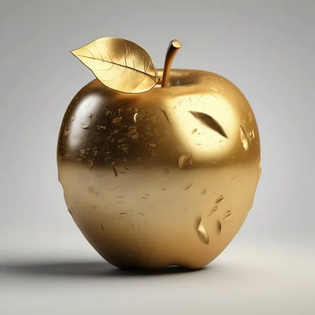 Golden apple symbolizes earnings per share (EPS). The apple