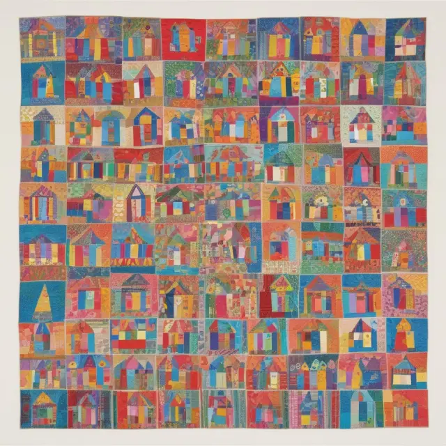 Vibrant mosaic showcasing DINK demographics from around the world, symbolizing cultural diversity and global economic influences
