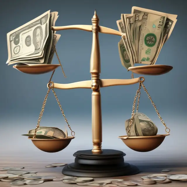 An image showing a scale balanced with a foreign country on one side and portfolio investments & licensing agreements on the other, emphasizing control in FDI.
