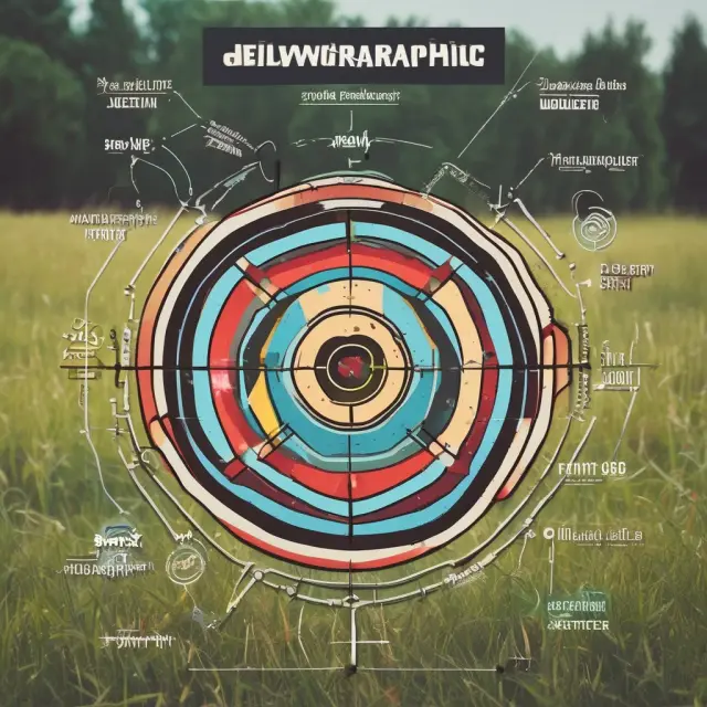 A person accurately shooting arrows at targets labeled demographic, behavioral, and lookalike modeling, symbolizing effective customer targeting strategies in financial marketing