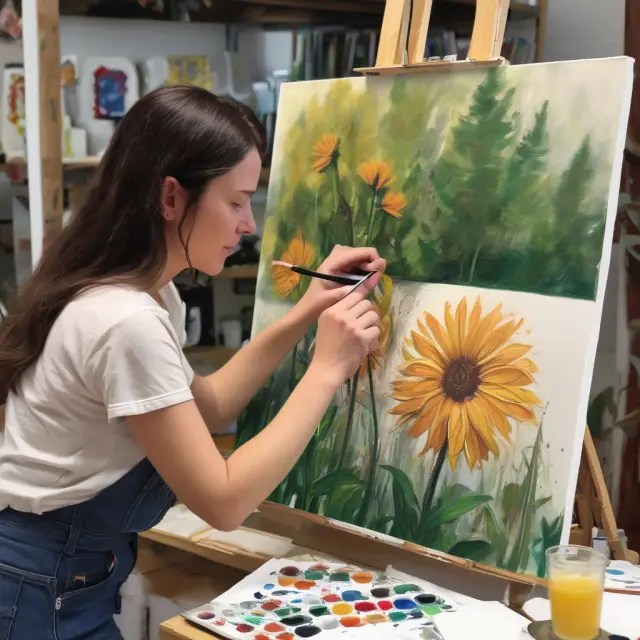 An artist painting individual shares onto a blank canvas representing a Direct Stock Purchase Plan (DSPP)