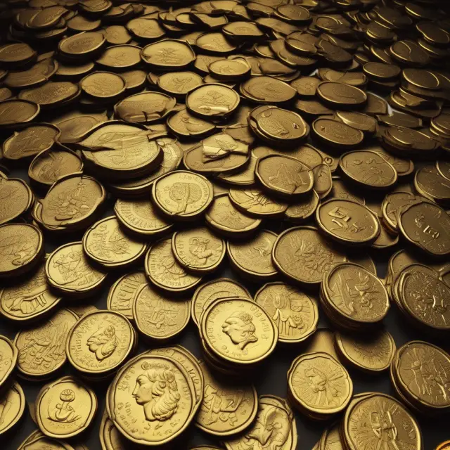 Golden coins accumulating daily interest, symbolizing bond accrued interest