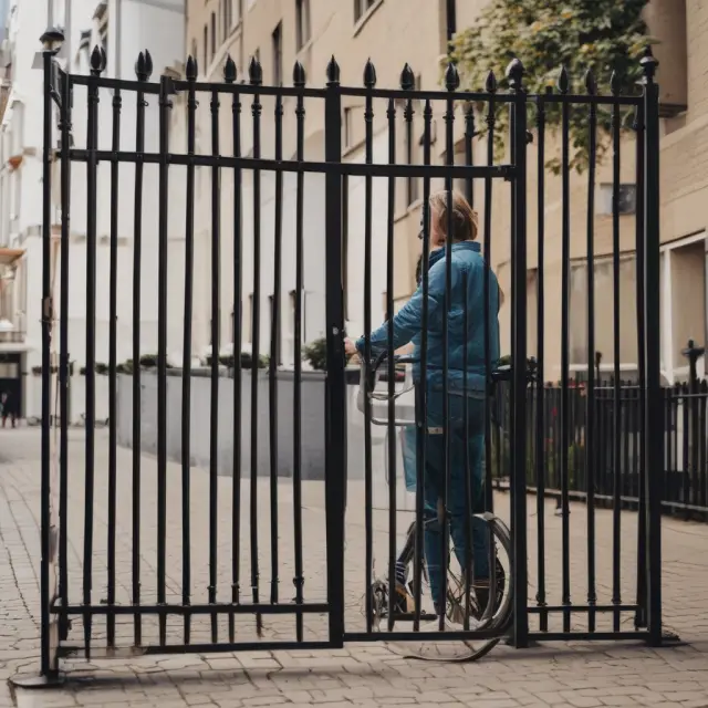Person navigating through a gate composed of requirements for SSDI eligibility.