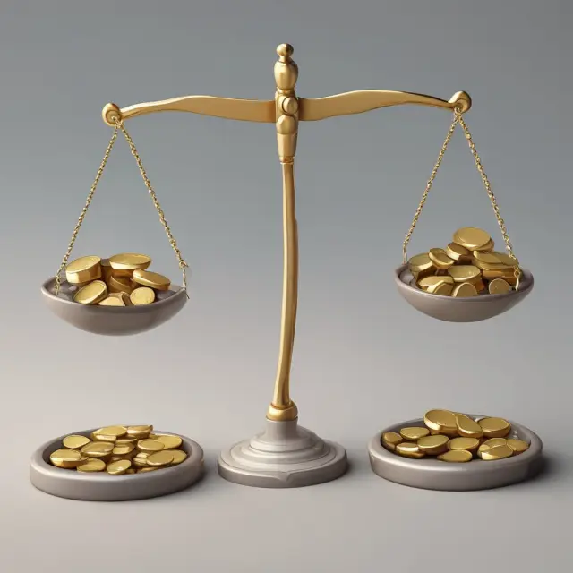 Golden scale represents Worker A