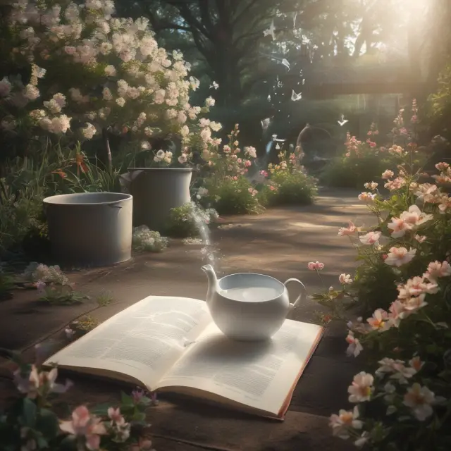Transparent flowers unveiling Form 10-Ks, prospectuses, and registration statements in a garden setting, symbolizing SEC disclosures.