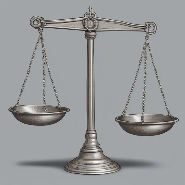 Double-headed accounting scale, left side: continuing operations, right side: discontinued operations, enhancing financial analysis