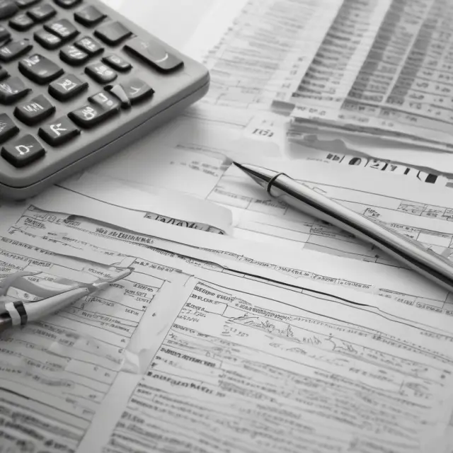 An accountant examines a balance sheet with GAAP requirements, separating discontinued operations