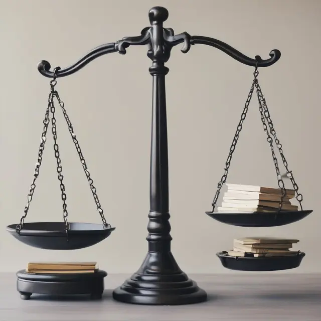 Two sets of scales represent the contrasting rules for discontinued operations under GAAP and IFRS. Each scale is labeled with respective reporting standards.