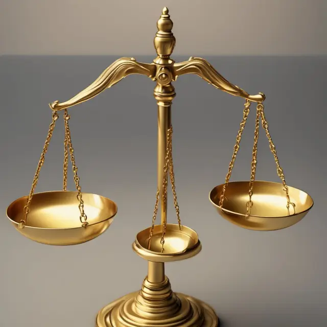 Golden scales displaying continuing and discontinued operations for balanced financial analysis.