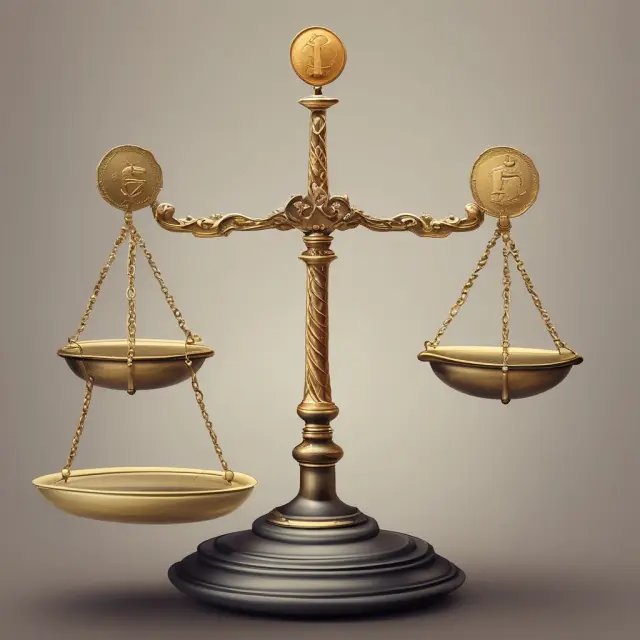 A bond shown as a balance scale with gold coins representing annual coupons and a precious gem symbolizing the maturity payment