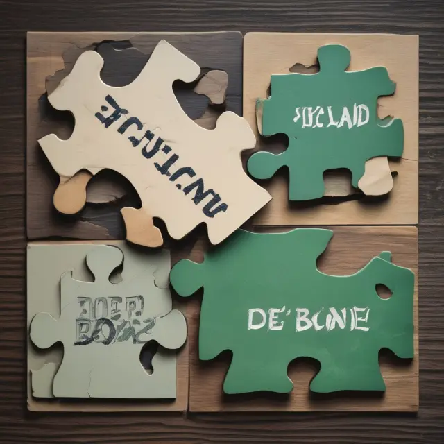 A pair of puzzle pieces representing Zero-Coupon and Deep Discount bonds, illustrating their relationship in the world of bond investing
