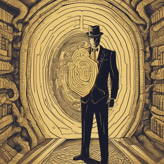 Golden ticket symbolizing bond discount, navigating through financial maze
