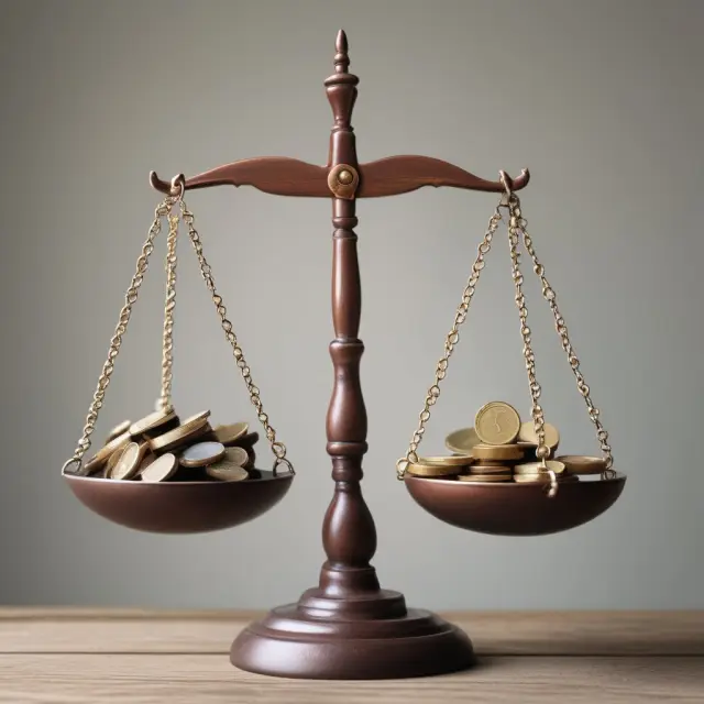 Balances scales tipping towards shorter Discounted Payback Periods, representing wise investment choices
