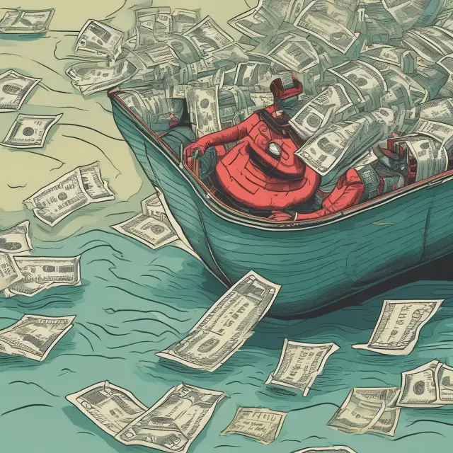 Artists analyzing discount margins on various floating-rate securities in a financial market landscape