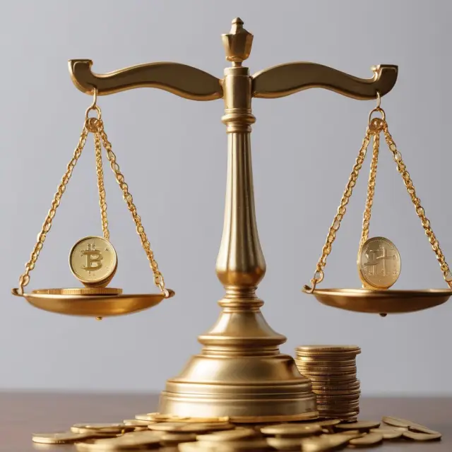 A golden gavel striking two gold coins atop an hourglass, representing Central Banks