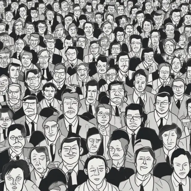 An image of people with turned backs on a glowing employment opportunity beacon, representing discouraged workers