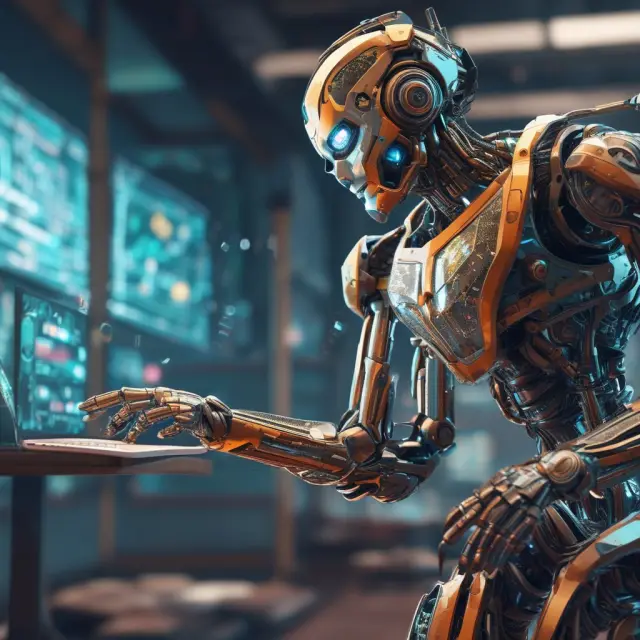 AI robot designing personalized, sustainable portfolios in the context of evolving regulations and technology trends.