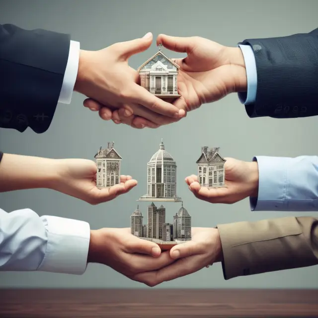 Client hands documents to a wise-looking broker, symbolizing the trust placed in their expertise for managing investments.
