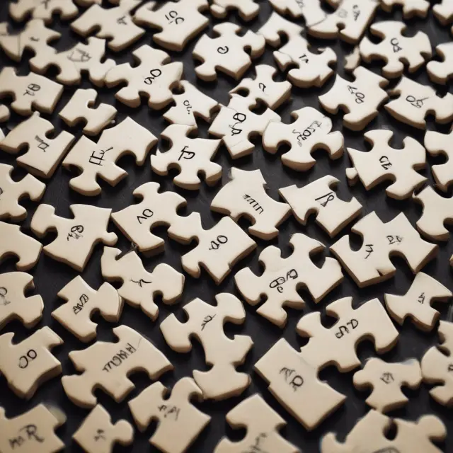 A collage of various puzzle pieces coming together to form a customized and values-aligned investment portfolio in a discretionary account.