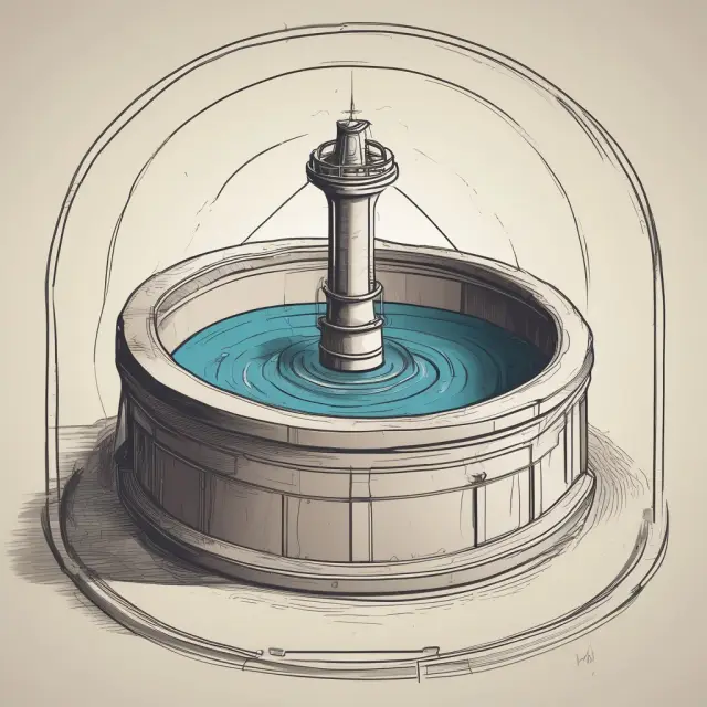 Businesses face diseconomies of scale as they compete for the limited resources of a well, illustrating capacity constraints.