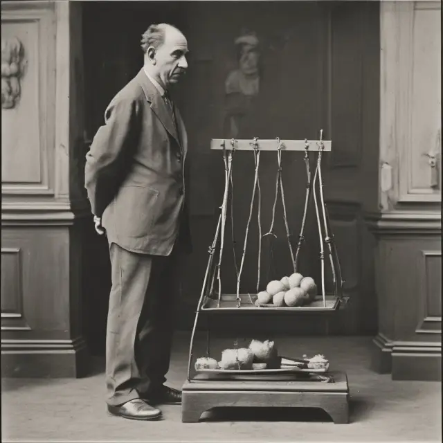 A thoughtful John Maynard Keynes examines the delicate balance between wages, unemployment, and labor supply in a labor market