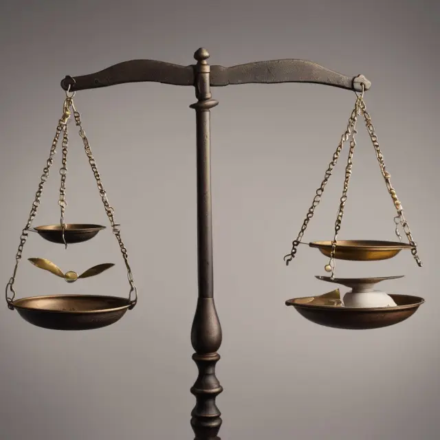 Golden balancing scales with hands tipping them based on monetary, fiscal, structural, exchange rate, and international cooperation policies to maintain financial market equilibrium