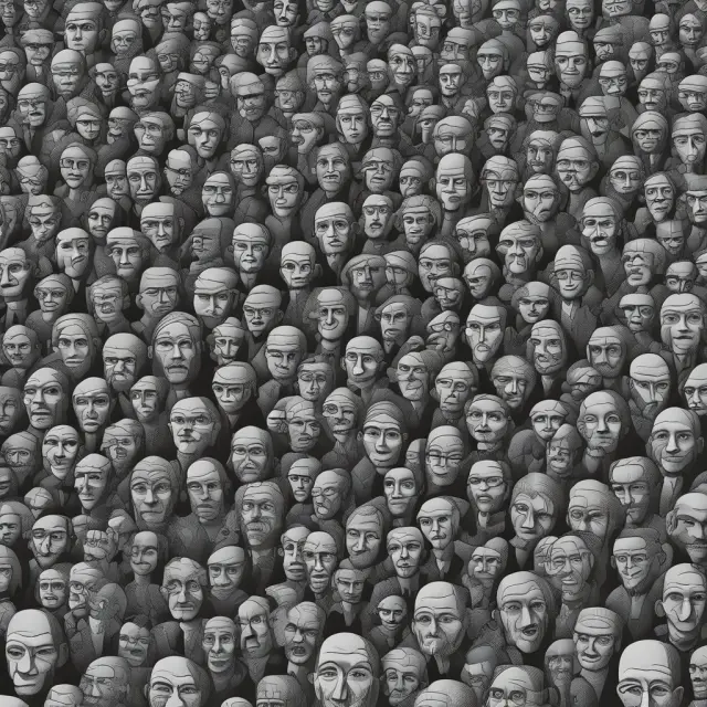 A powerful image of a vast human wave depicting the prevalence of disguised unemployment in developing countries
