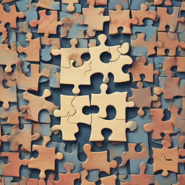 A jigsaw puzzle missing key pieces symbolizes disguised unemployment, hindering economic growth and worker productivity