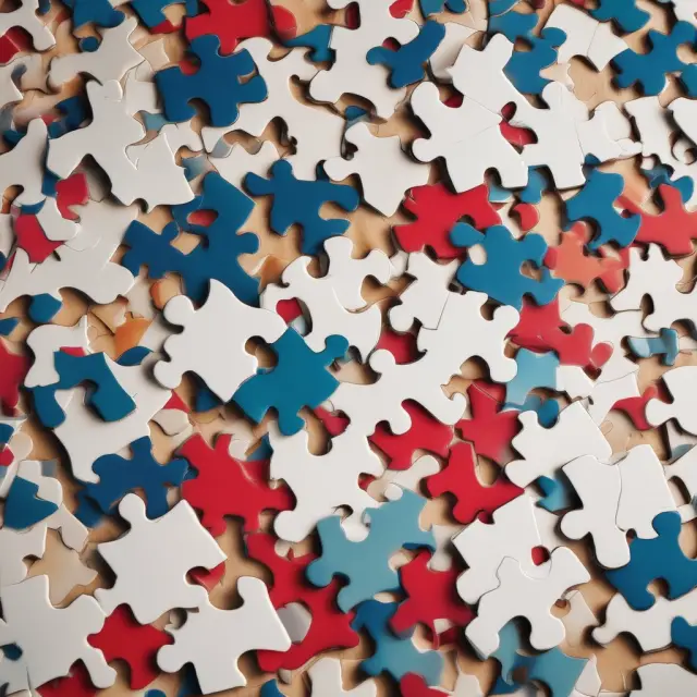 Puzzle pieces symbolizing the labor force with some missing, indicating hidden unemployment