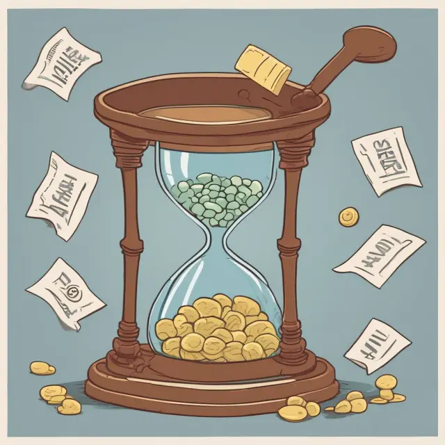 An hourglass with taxes deducting from gross income, releasing disposable income for spending