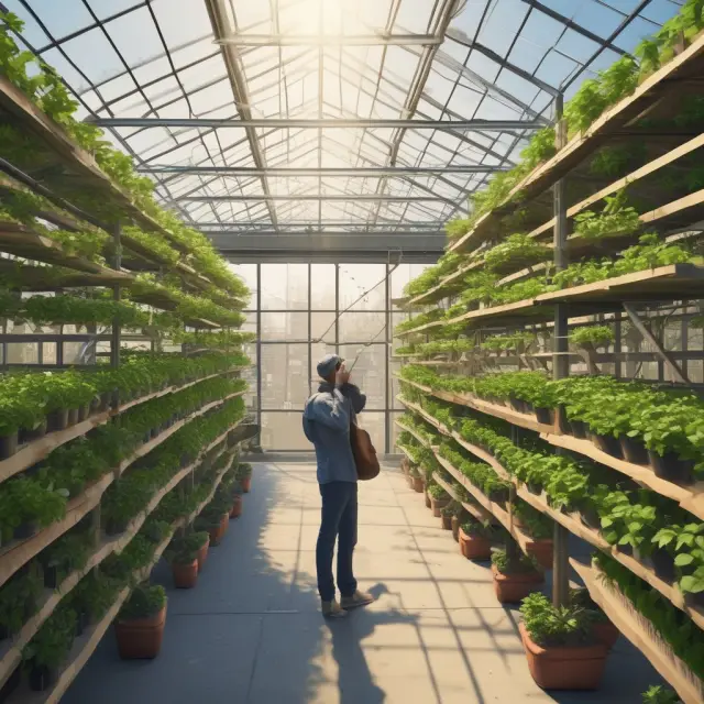 A garden filled with new tech saplings thriving among the towering trunks of industry giants
