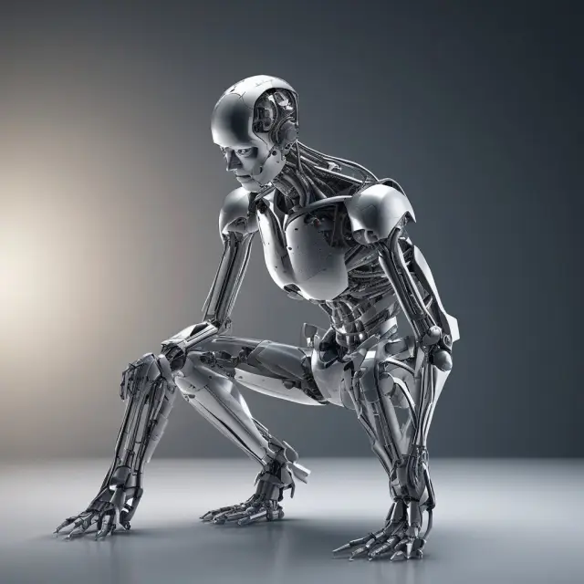 An AI robot holding a catalyst symbolizes the transformative impact of artificial intelligence and machine learning on industries.
