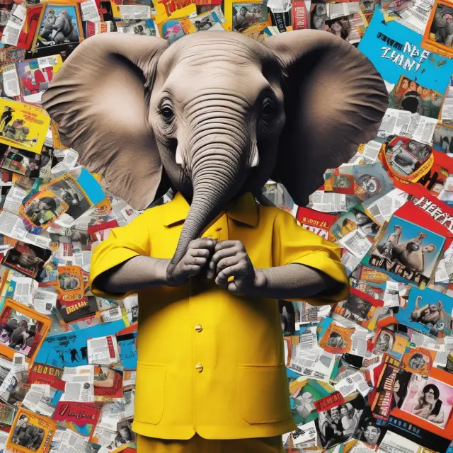 Two elephants dance: One represents Netflix, adapting to disruptive technology and thriving, while the other symbolizes Kodak, failing to adapt and losing ground.