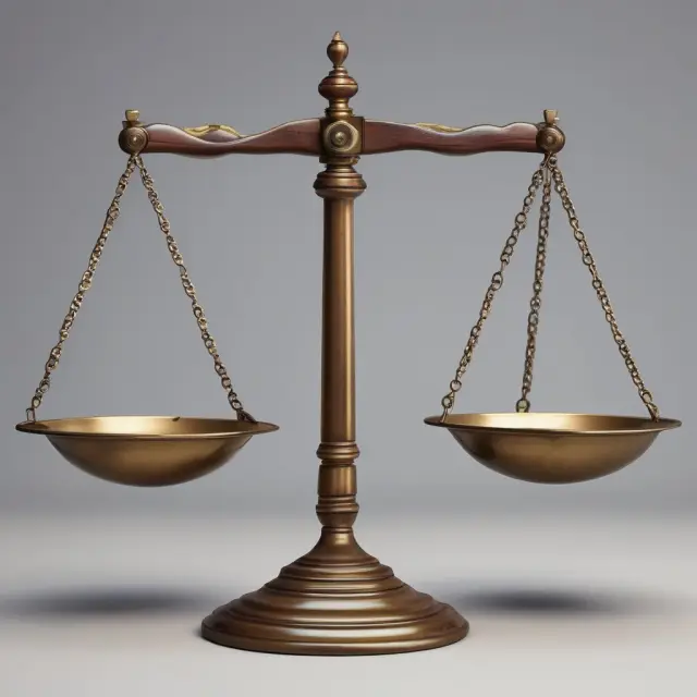 Balance scale representing fair market value for dissenting shareholders in M&A. Dissenters