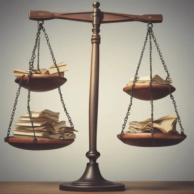 A balance weighing 