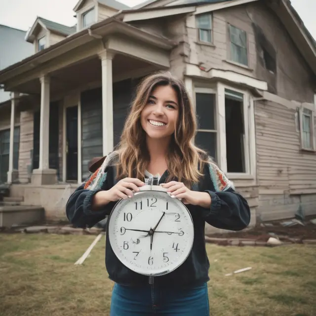 A distressed homeowner offering their undervalued house to potential buyers amidst a ticking mortgage clock