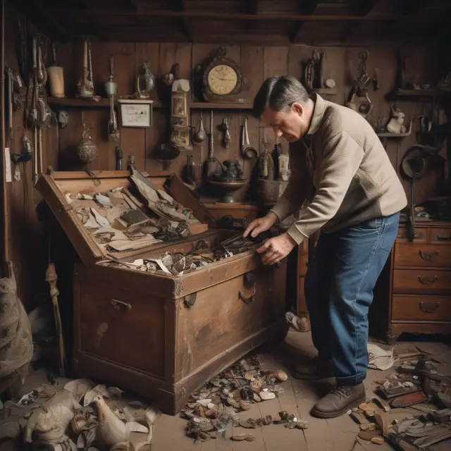 Buyer examining hidden gems in distress seller