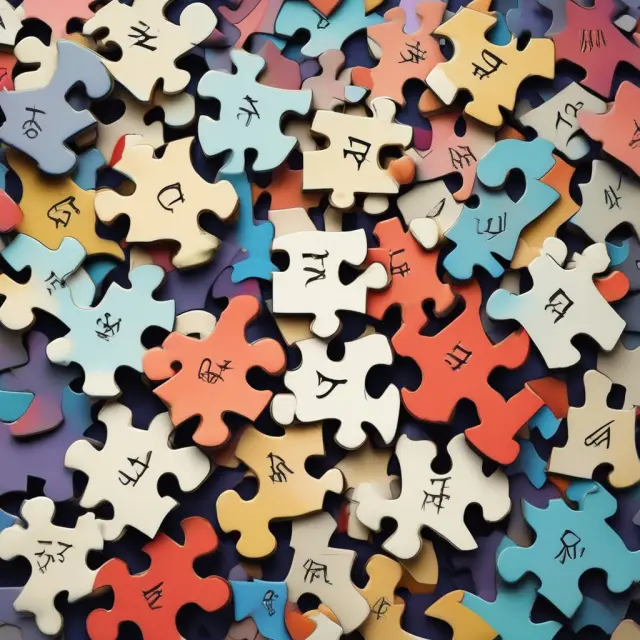 A jigsaw puzzle depicting the calculation of Distributable Net Income (DNI) with interlocking pieces labeled 