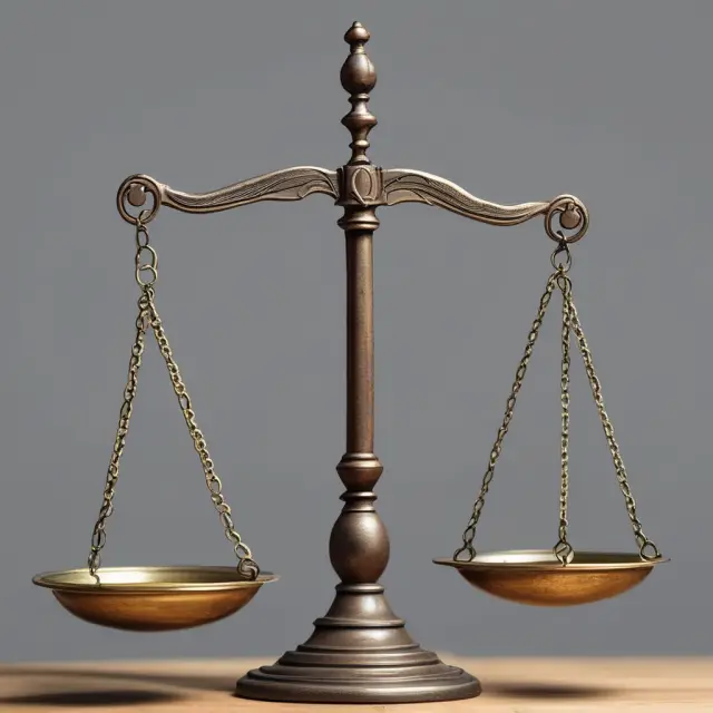 A trustee holding a scale, weighing distributable net income against capital gains.