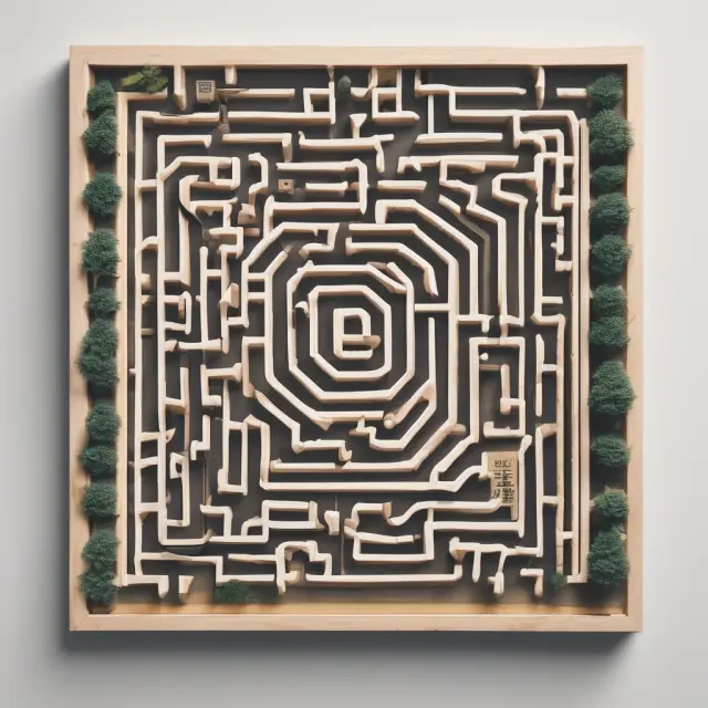 A maze representing the intricate connection between product, promotion, price, and place in various distribution channels