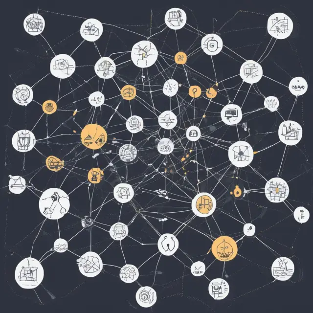 A metaphorical mosaic representing hub-and-spoke and decentralized distribution networks, with their unique advantages symbolizing efficient supply chain operations