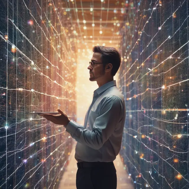 Institutional investor examining a meticulous mosaic of logistics nodes symbolizing efficient distribution networks in retail and consumer goods sectors