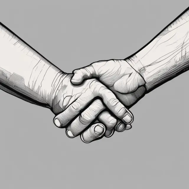 Hands representing GP and LP sharing profits in a successful investment